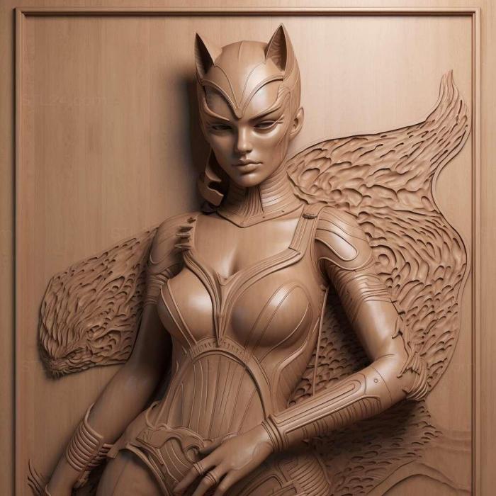 Characters (Catwoman 1, HERO_2229) 3D models for cnc